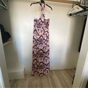 Criss cross halter neck floor length maxi dress from Dynamite